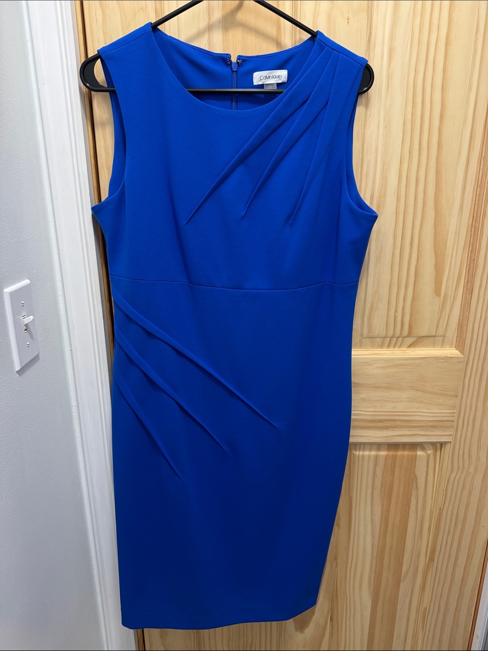 Calvin Klein Cobalt Blue Sleeveless Sheath Dress